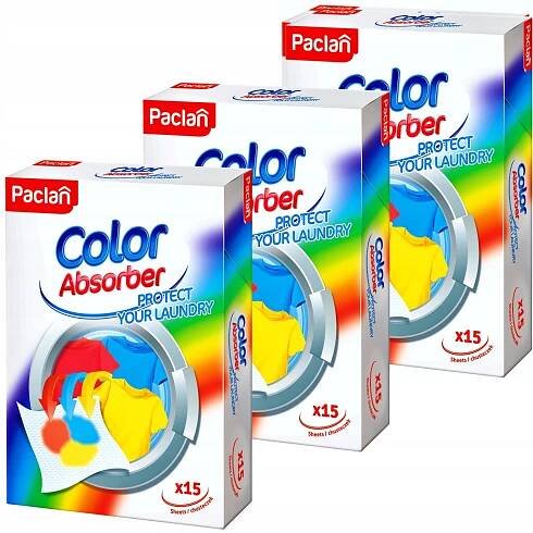 Ubrousky zachycující barvu ABSORBER color PACLAN 15ks, 3 balení
