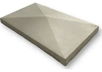 Betonová stříška na sloupek (47 × 27 cm) Barva: Přírodní, Vzor: Hladká