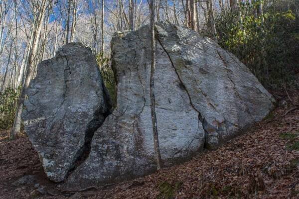 Pinnacle Park: West Fork/East Fork Loop to Gina Falls, The Pinnacle, Blackrock Mountain, and Fisher Falls, Sylva, North