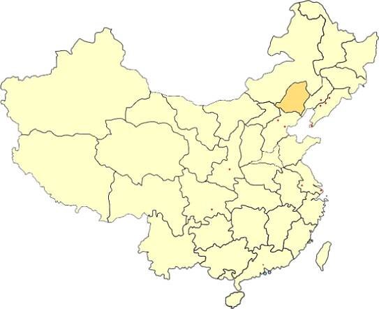 Location in the People's Republic of China
