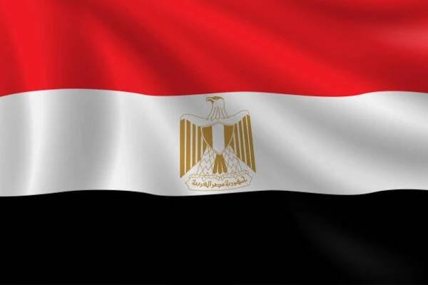 egyptská vlajka. egyptská vlajka. pozadí vektorové vlajky. ilustrace - egyptská vlajka stock ilustrace