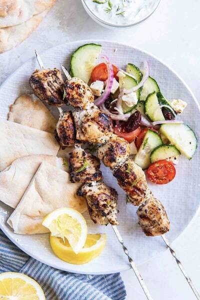 Greek Chicken Souvlaki - Kristine's Kitchen