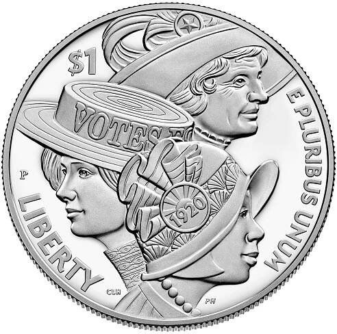 2020 Women's Suffrage Centennial Commemorative Silver Dollar Proof Obverse