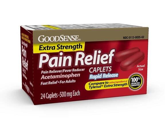 GoodSense® Pain Relief XS 500 mg Rapid Release Caplets 24 ct/ea