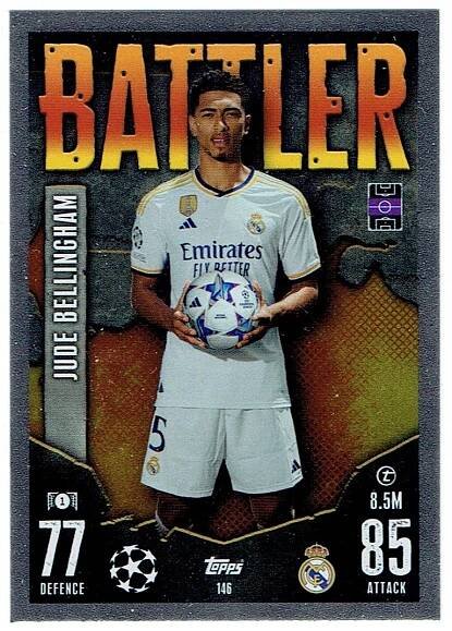 TOPPS MATCH ATTAX 2023-2024 BATTLER 146 JUDE BELLINGHAM REAL MADRID