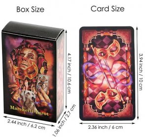 Tarotový balíček Marchetti, 78 nádherných tarotových karet - kapesní edice mini velikosti