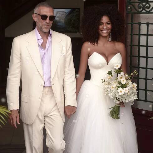 Model Tina Kunakey and Actor Vincent Cassel Are Married in France