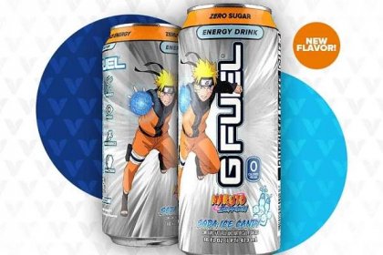 Naruto's Soda Ice Candy G Fuel energy drink at Vitamin Shoppe