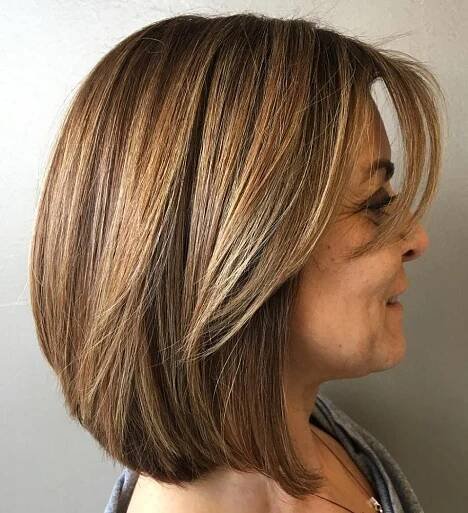 20 Super-Flattering Hairstyles with Bangs for Older Women | Medium hair styles, Modern haircuts, Modern hairstyles