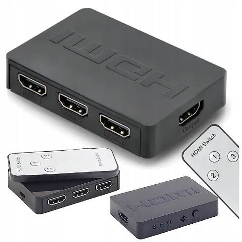 Switch / rozbočovač z 3 HDMI na 1 HDMI 3x1 PILOT