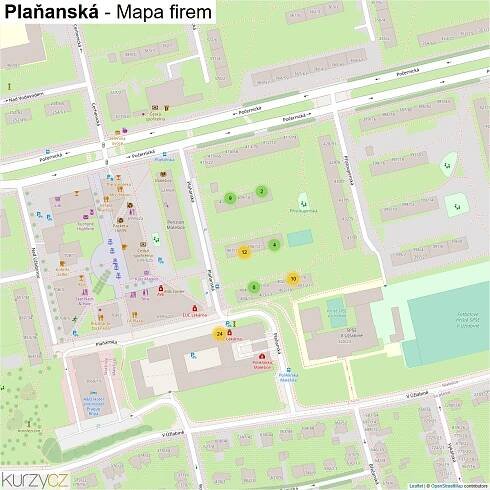 Plaňanská - mapy | Kurzy.cz