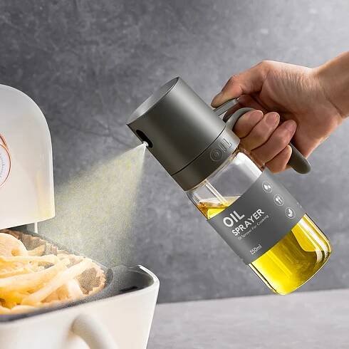 KUCHYŇSKÝ POSTŘIKOVAČ OLEJE DÁVKOVAČ SKLENĚNÝ VE SPREJI S RUKOJETÍ Materiál provedení sklo