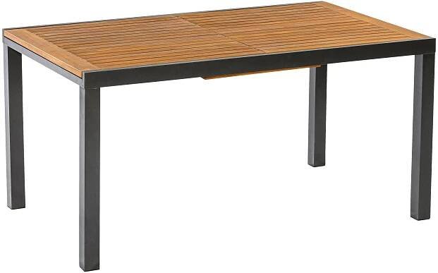 ZAHRADNÍ STŮL, dřevo, kov, 150-200/90	90/75 cm - černá/barvy akácie, Konvenční, kov/dřevo (150-200/90	90/75cm) - Gardenson