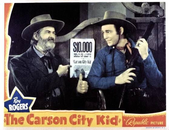 THE CARSON CITY KID, Gabby Hayes, Roy Rogers, 1940