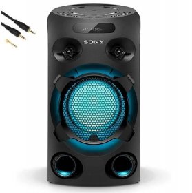 Sony Bluetooth Party Speaker Home Audio System Loud Bass Speaker LED Lights Outdoor Portable Party Speakers Voice Control NFC USB CD and DJ Sound, Remote Control with NeeGo 3.5mm Jack + Aux