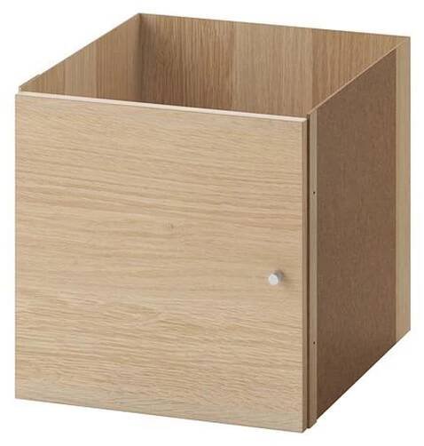 IKEA KALLAX Vložka s dveřmi, imitace bíle mořeného dubu, 33 x 33 cm