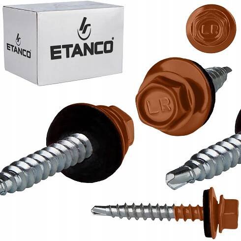 Farmářské vruty 4,8 x 35 mm RAL 8004 250 ks plechových vrutů Etanco GTF2 Z14