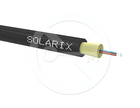 DROP1000 kabel Solarix 04vl 9/125 3,6mm LSOH Eca černý 500m SXKO-DROP-4-OS-LSOH 70291045