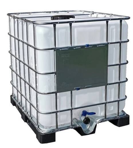 IBC KONTEJNER 1000L BEZ UN, KOVO/PLASTOVÁ PAL., PLNÍCÍ OTVOR 225MM/VYMĚNITELNÝ KLAPKOVÝ KOHOUT DN50
