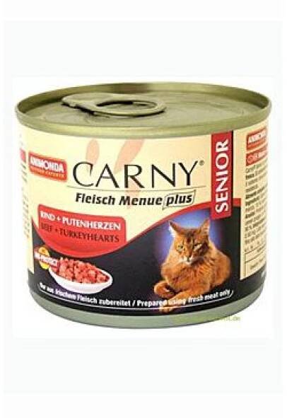 Animonda konz. kočka CARNY SENIOR hov/krůtí srdce 200