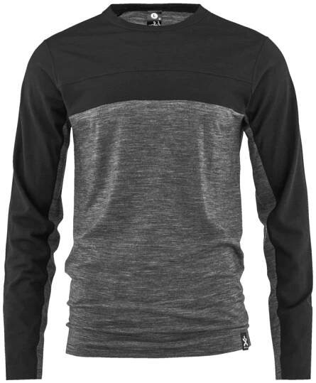 Pánské - Trička s dlouhým rukávem - Bula Retro Wool Crew Black | Merino sport