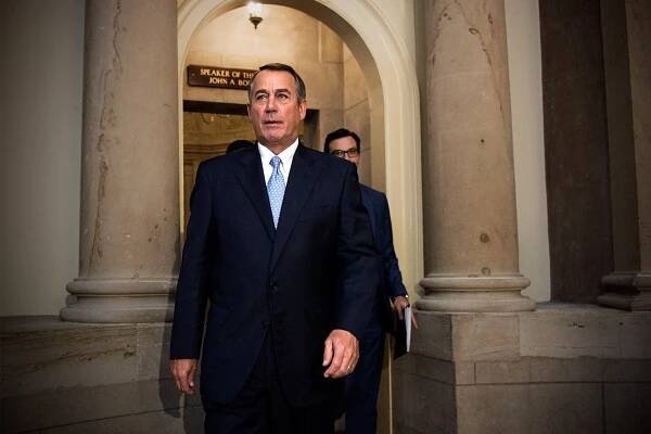 Former Speaker of the House Boehner heads to the House for his last time as Speaker on October 29 2015.