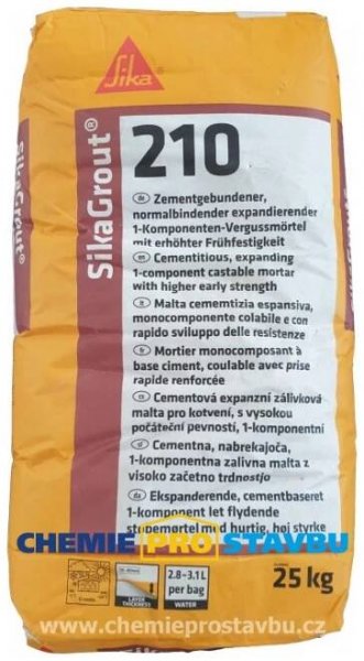 SikaGrout-210, 25kg - expanzní zálivková malta