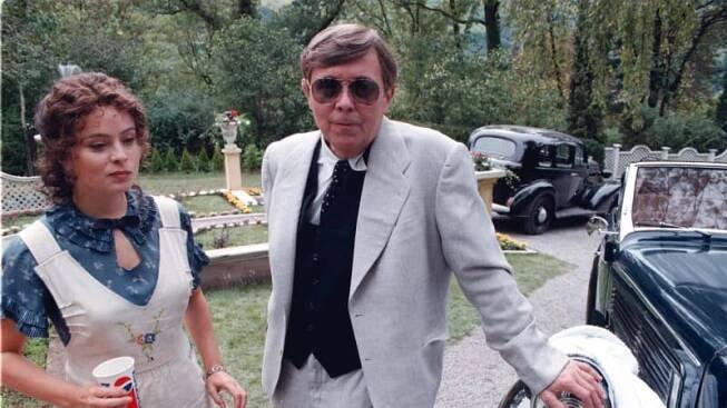 Libuše Šafránková a Josef Abrahám během natáčení filmu Všichni moji blízcí