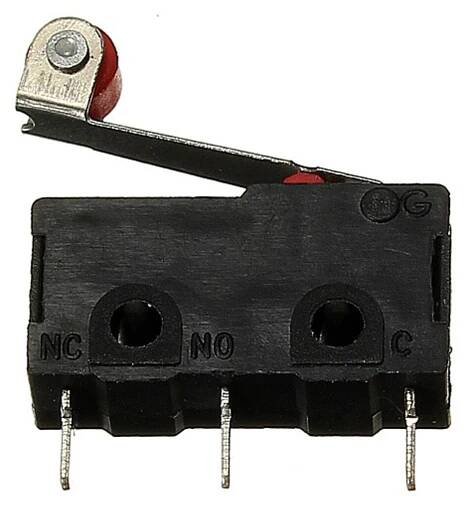 Koncový mikrospínač a pákový doraz s kladkou - 5A 125V