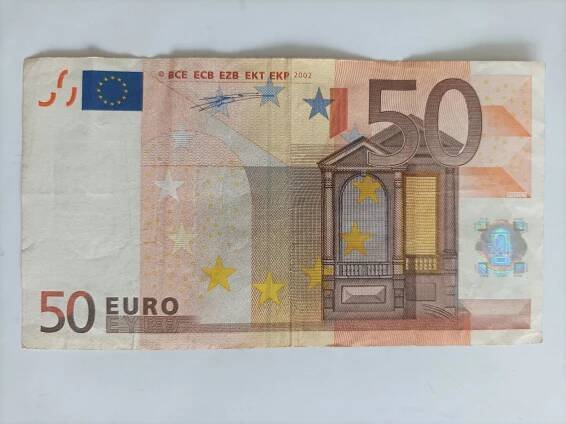 50 euro, vzor 2002, Španělsko, série V, P001C1, vzácná, Wim Duisenberg - Sběratelství