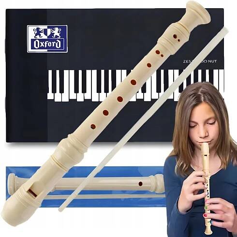 ŠKOLNÍ SOPRÁNOVÁ FLÉTNA + SEŠIT NA NOTY S PECIOLINIÍ