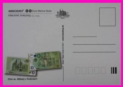 0 Memo Euro bankovka NÁVŠTEVA PÁPEŽA FRANTIŠKA V KOŠICIACH - Sběratelství