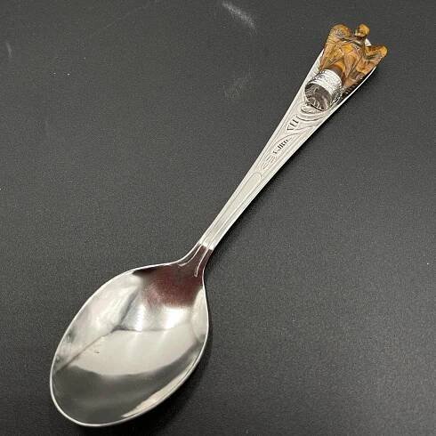 Angelic healing spoon with tiger eye angel for spiritual healing and guidance