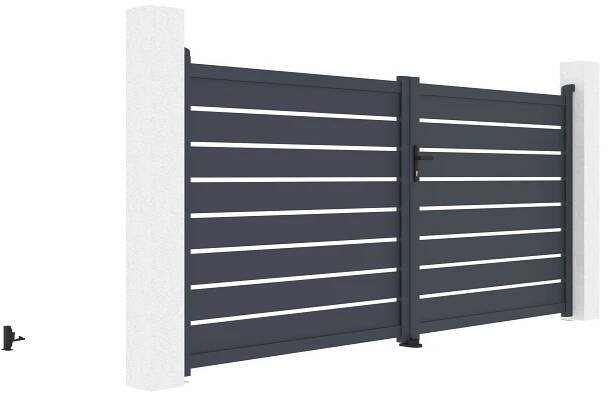 Brána dvoukřídlá G21 Reno 350x158 cm, antracit