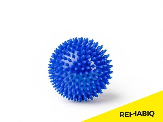 Rehabiq Masážní míček ježek 10 cm modrý
