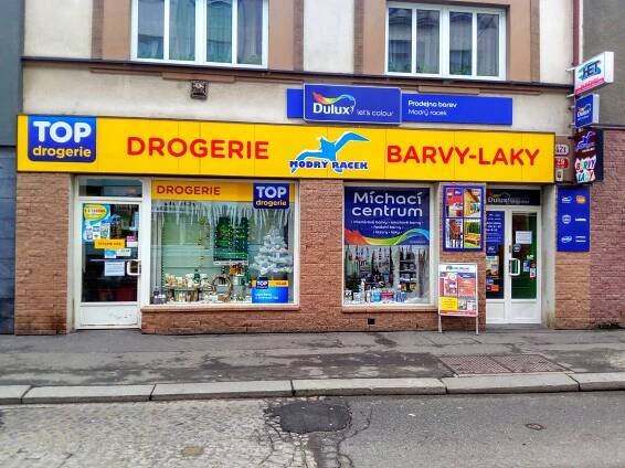 BARVY-LAKY-TOP DROGERIE | MODRÝ RACEK, míchání barev DULUX pro Plzeň a okolí. 