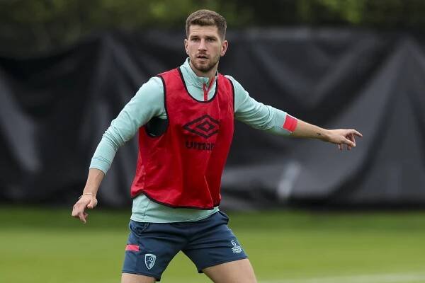 Chris Mepham of AFC Bournemouth at a training session.