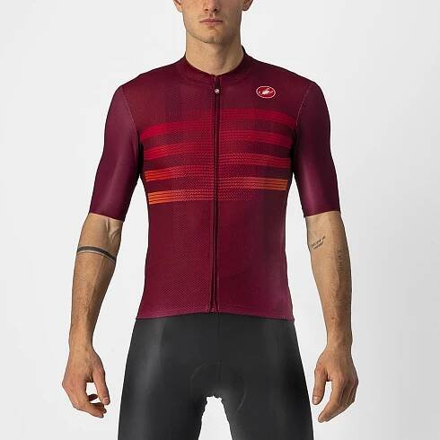 CASTELLI - dres ENDURANCE PRO bordeaux/red-orange | bikero.cz