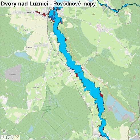 Dvory nad Lužnicí - mapy | Kurzy.cz