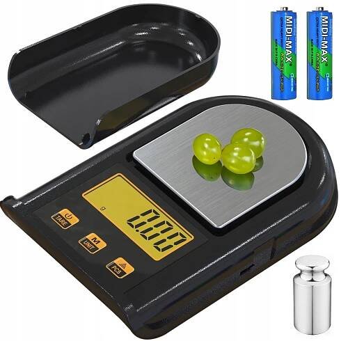 STOLNÍ KLENOTNICKÁ VÁHA LÉKÁRNICKÁ PŘENOSNÁ LCD OBRAZOVKA 0,01 G/500 G ZÁVAŽÍ