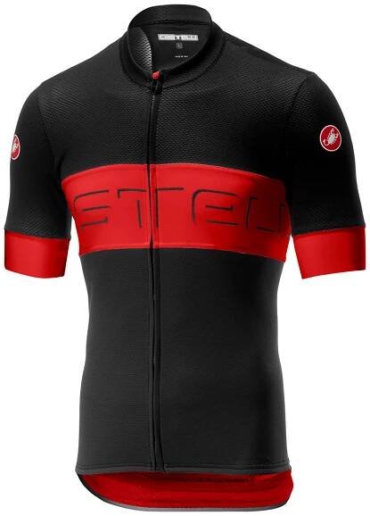 CASTELLI Cyklistický dres s krátkým rukávem - PROLOGO VI - červená/černá