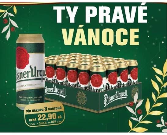 PILSNER URQUELL 12 0,5l plech /4,4% akce listopad 2022 - | JASO