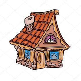 Dům malé vesnici kreslený Stock Ilustrace od ©Efengai#126080144