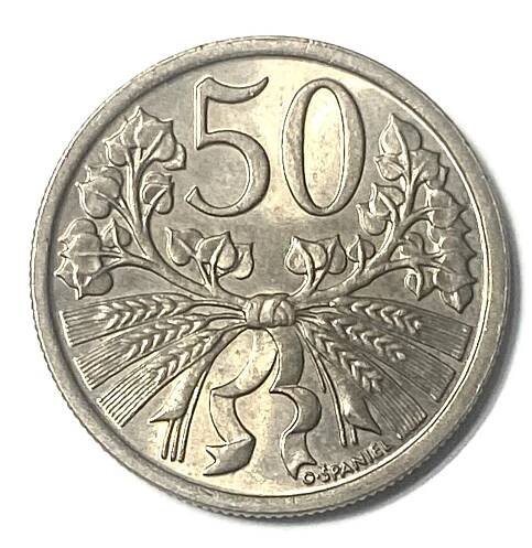 50 haléř 1922 ČSR - Numismatika