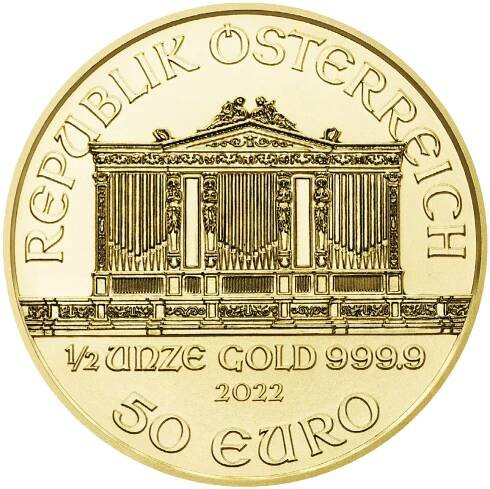 Wiener Philharmoniker 1/2 unce 50 eur