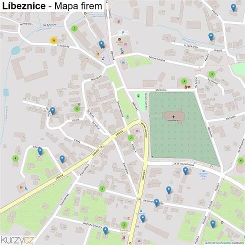 Líbeznice - mapy | Kurzy.cz