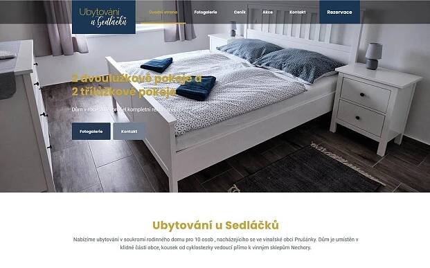Ubytování u Sedláčků - Go2Web - webdesign Hodonín, Břeclav