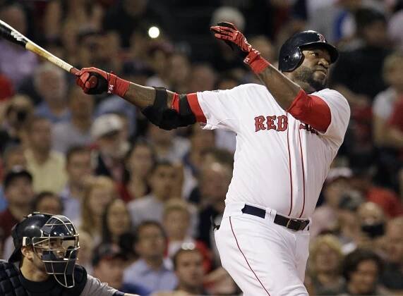 David Ortiz hitting a home run.