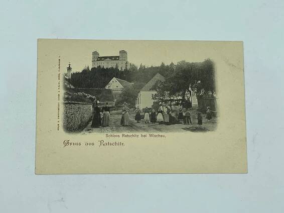 Pohlednice místopis Ratschitz Račice Pístovice zámek Vyškov