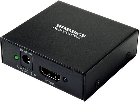 SpeaKa Professional SP-HDS-220 1 + 2 porty HDMI rozbočovač UHD 3840 x 2160 Pixel černá